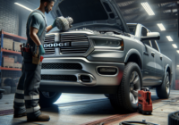 Mechanik w warsztacie otwiera skrzynię hydrokinetyczną samochodu na podnośniku hydraulicznym